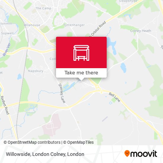 Willowside, London Colney map