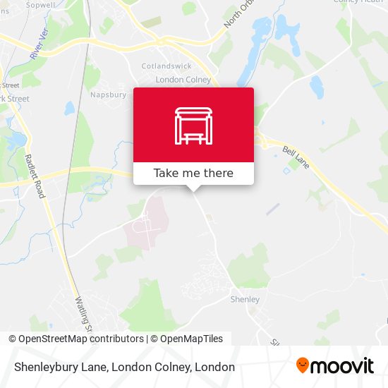 Shenleybury Lane, London Colney map