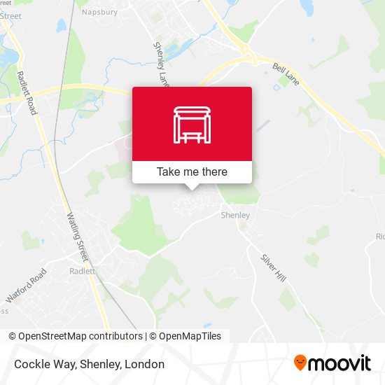 Cockle Way, Shenley map