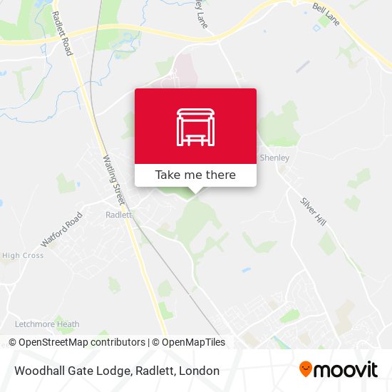 Woodhall Gate Lodge, Radlett map