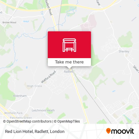 Red Lion Hotel, Radlett map