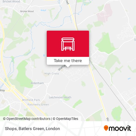 Shops, Batlers Green map