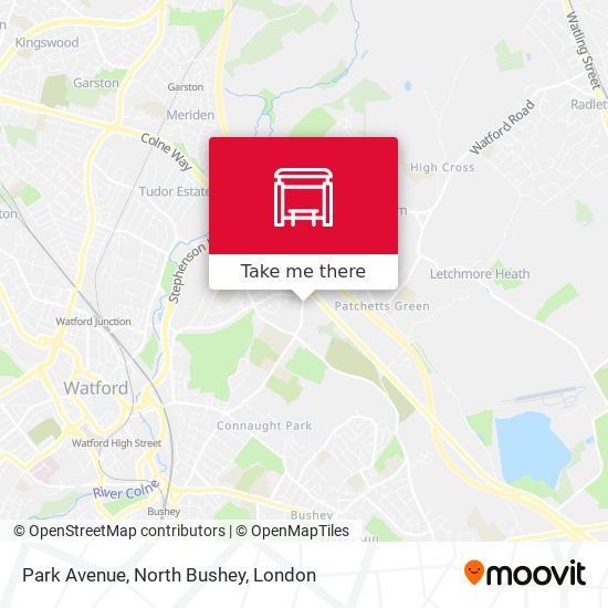 Park Avenue, North Bushey map