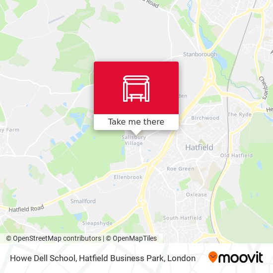 Howe Dell School, Hatfield Business Park map