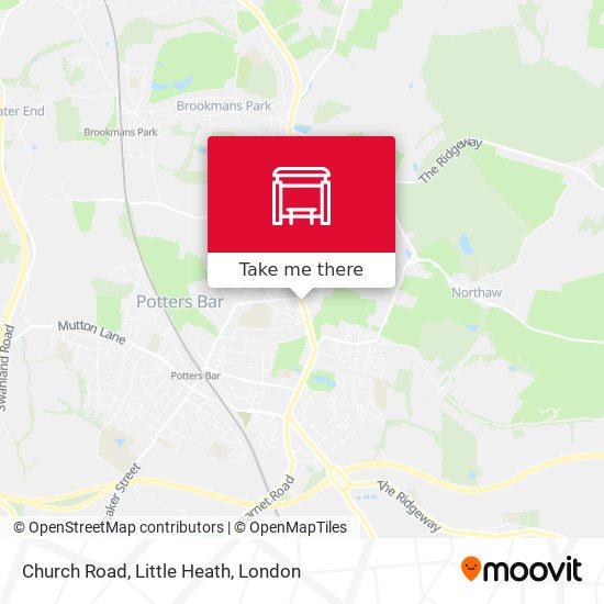 Church Road, Little Heath map