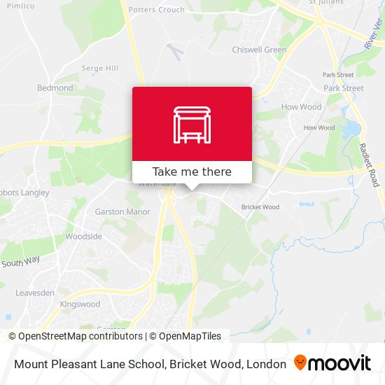 Mount Pleasant Lane School, Bricket Wood map