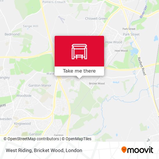 West Riding, Bricket Wood map
