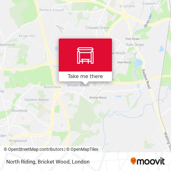 North Riding, Bricket Wood map