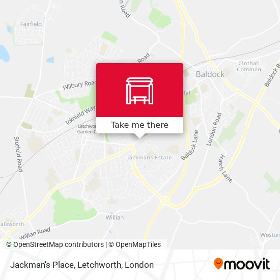 Jackman's Place, Letchworth map