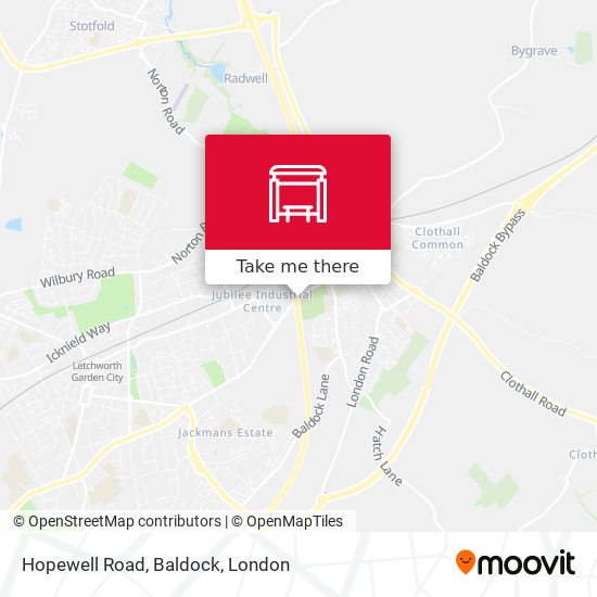 Hopewell Road, Baldock map