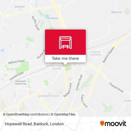 Hopewell Road, Baldock map
