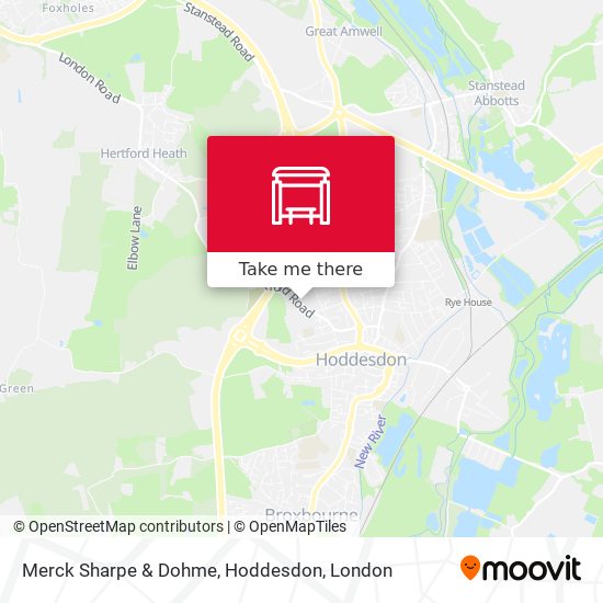 Merck Sharpe & Dohme, Hoddesdon map