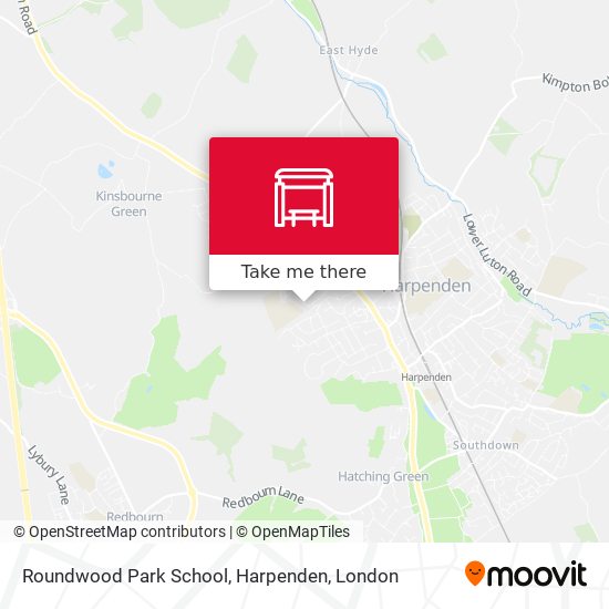 Roundwood Park School, Harpenden map