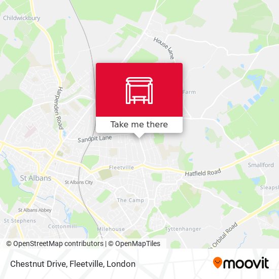 Chestnut Drive, Fleetville map
