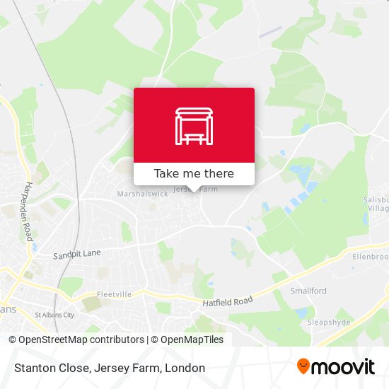 Stanton Close, Jersey Farm map