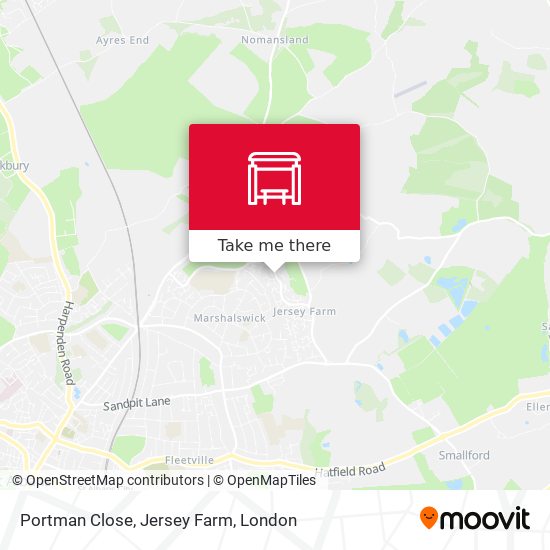 Portman Close, Jersey Farm map