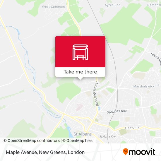 Maple Avenue, New Greens map