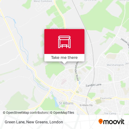 Green Lane, New Greens map