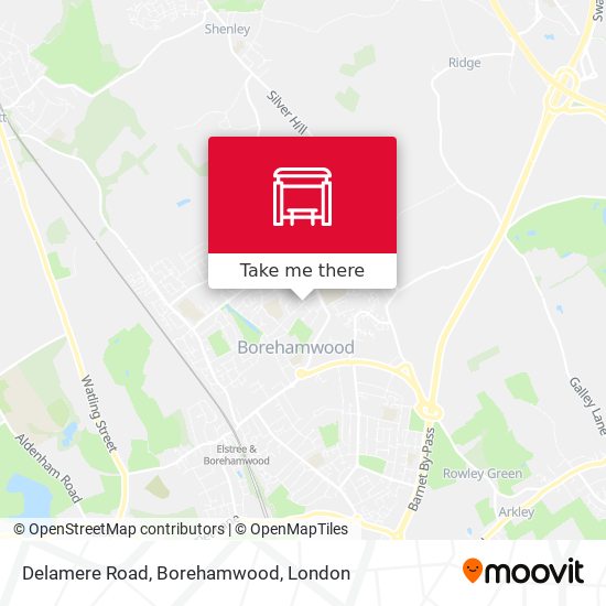 Delamere Road, Borehamwood map