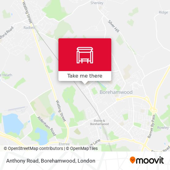 Anthony Road, Borehamwood map