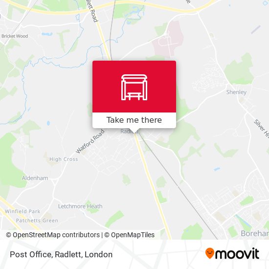 Post Office, Radlett map