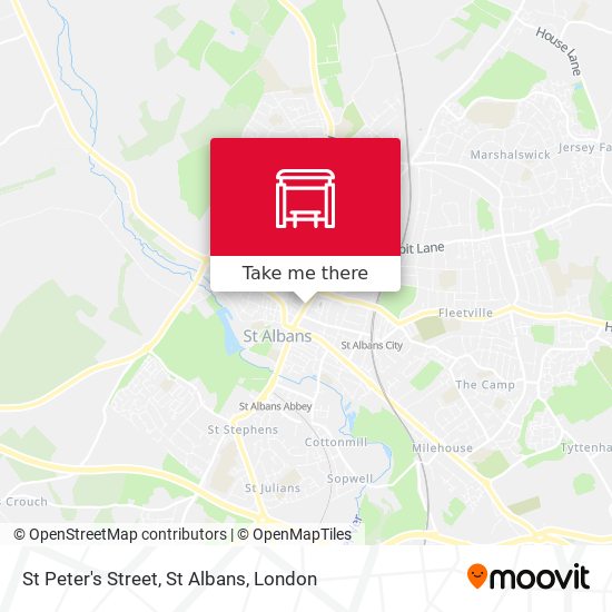St Peter's Street, St Albans map