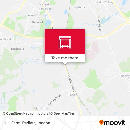 Hill Farm, Radlett map