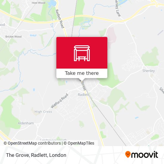 The Grove, Radlett map