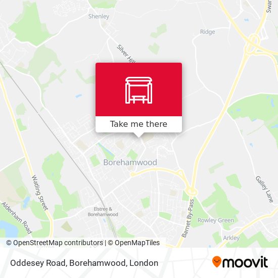 Oddesey Road, Borehamwood map