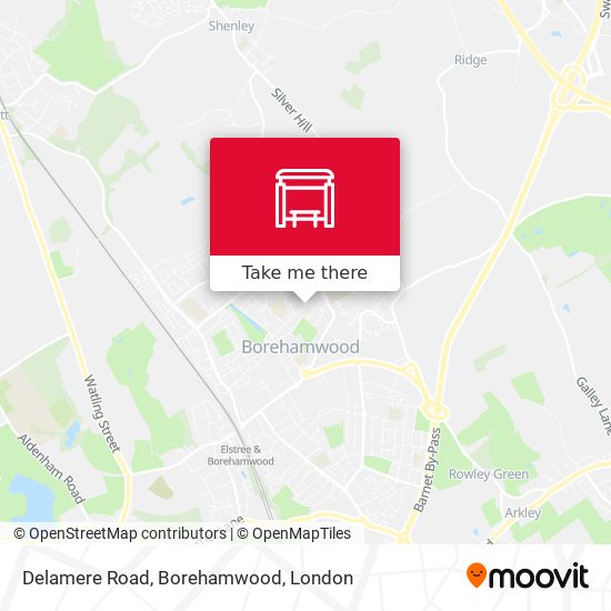 Delamere Road, Borehamwood map