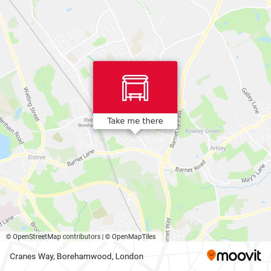 Cranes Way, Borehamwood map