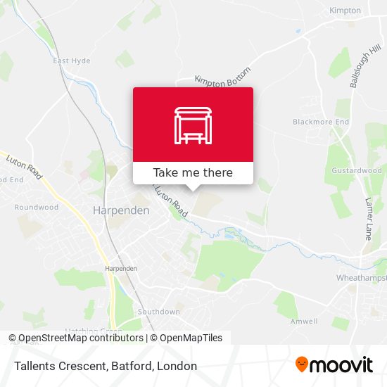 Tallents Crescent, Batford map