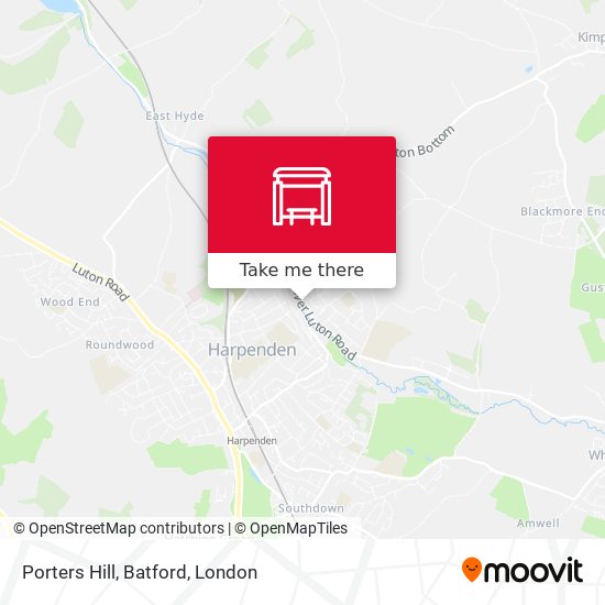 Porters Hill, Batford map