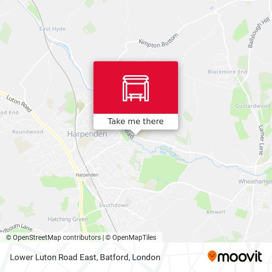 Lower Luton Road East, Batford map