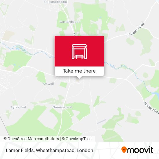 Lamer Fields, Wheathampstead map