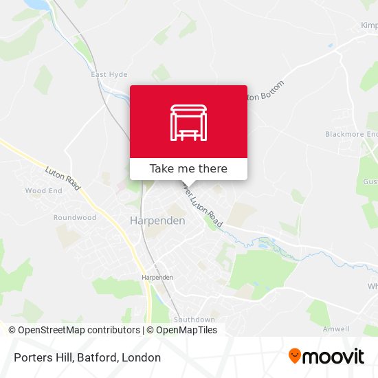 Porters Hill, Batford map