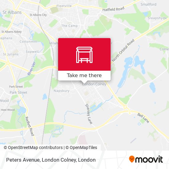 Peters Avenue, London Colney map