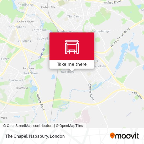 The Chapel, Napsbury map