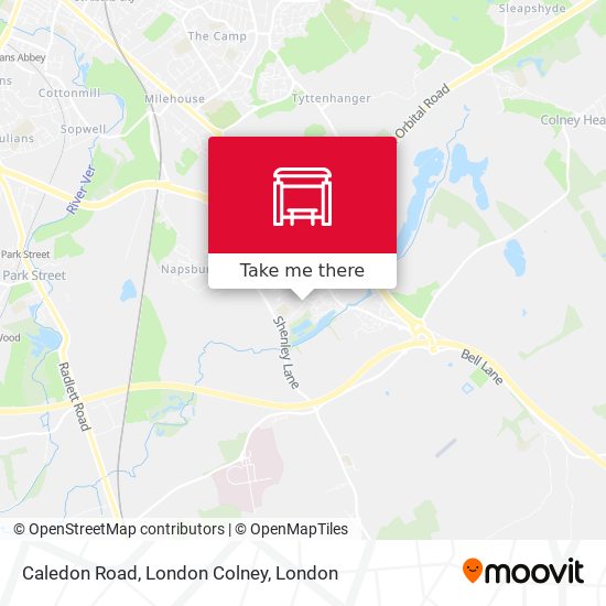 Caledon Road, London Colney map