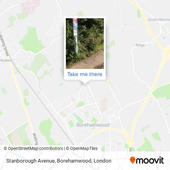 Stanborough Avenue, Borehamwood map