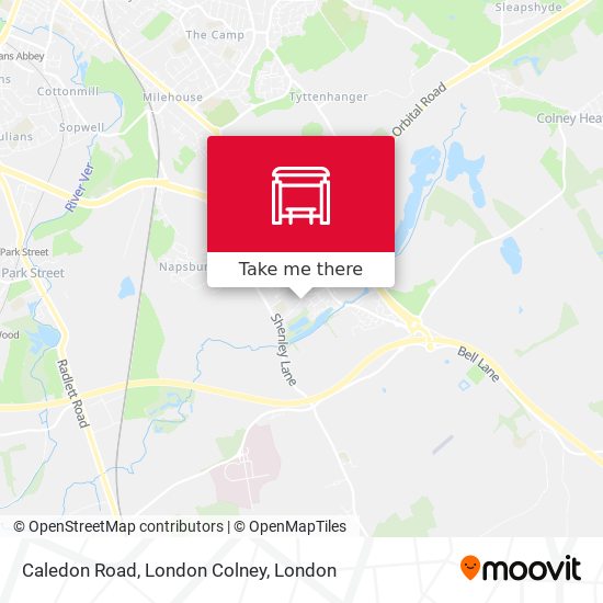 Caledon Road, London Colney map