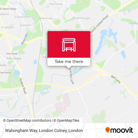 Walsingham Way, London Colney map