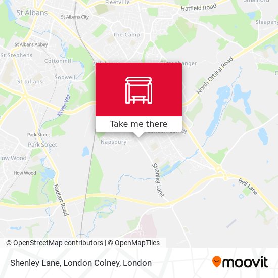 Shenley Lane, London Colney map