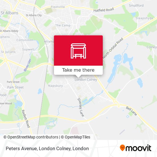 Peters Avenue, London Colney map