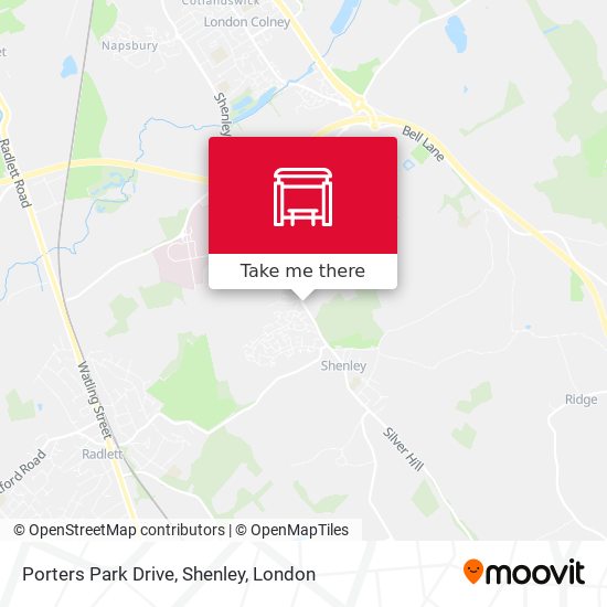 Porters Park Drive, Shenley map