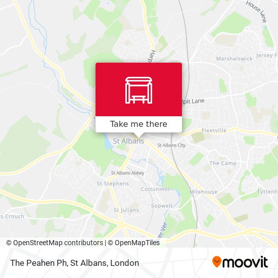 The Peahen Ph, St Albans map