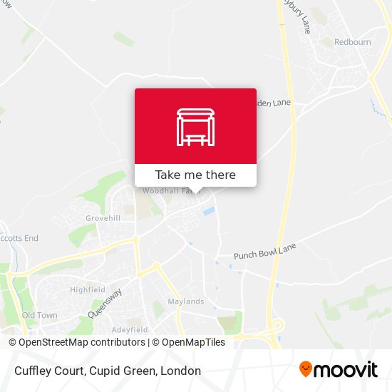 Cuffley Court, Cupid Green map