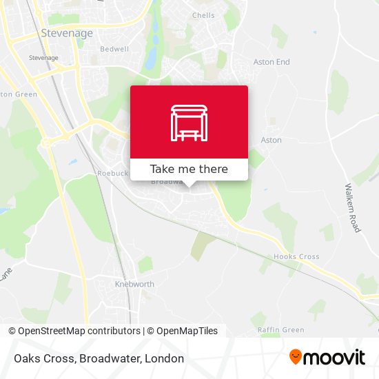 Oaks Cross, Broadwater map