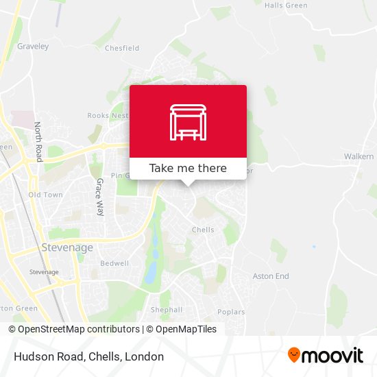 Hudson Road, Chells map