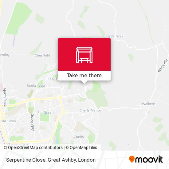 Serpentine Close, Great Ashby map